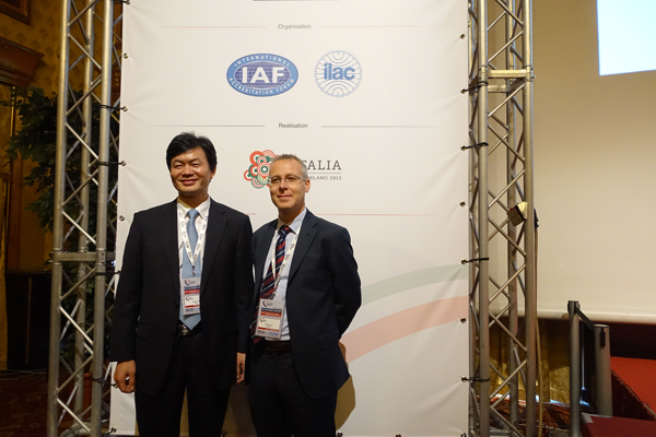 新任IAF主席肖建华与新任IAF副主席Emanuele Riva